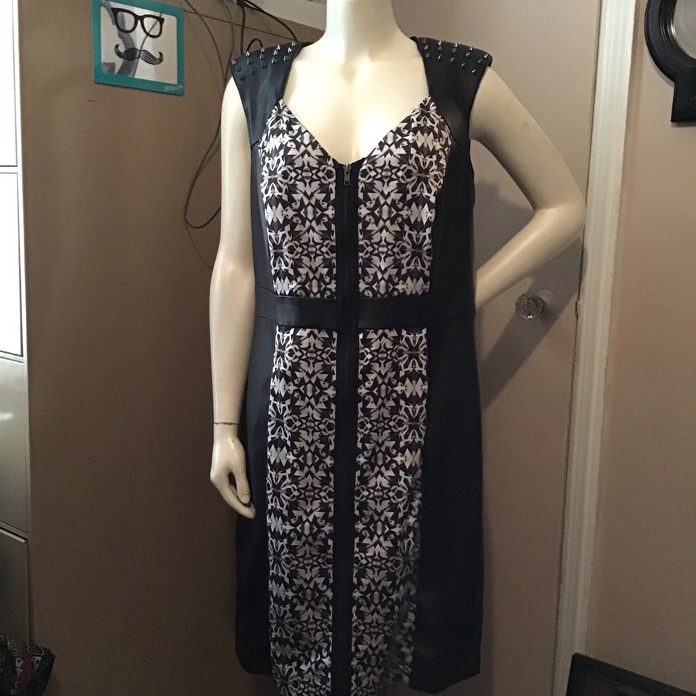 City Chic Studded Shoulder Dress Sz16 worn once